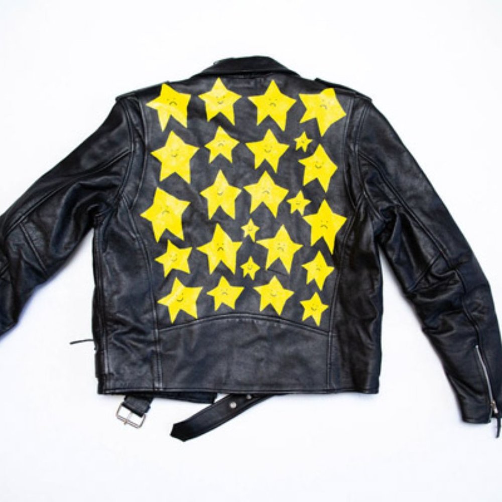 PATRICK CHURCH Biker Leather Jacket